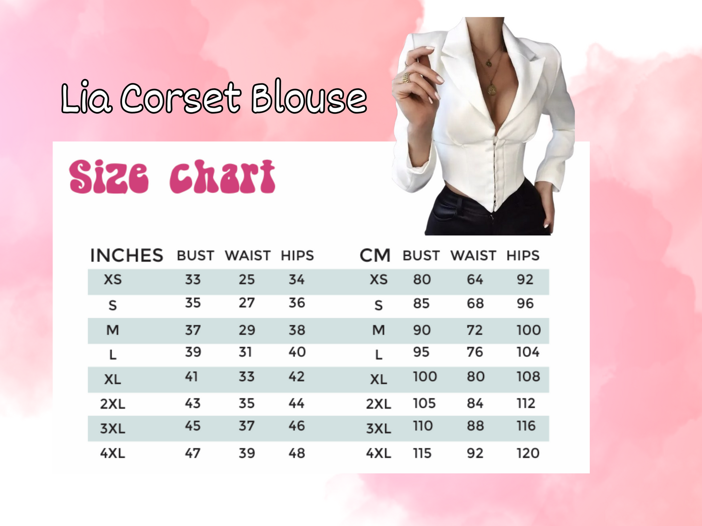 Sewing Pattern Lia Corset Blouse