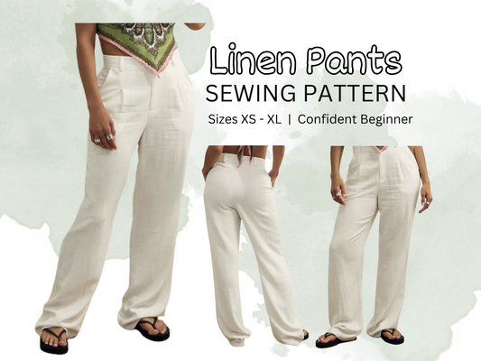 Sewing Pattern Linen Pants