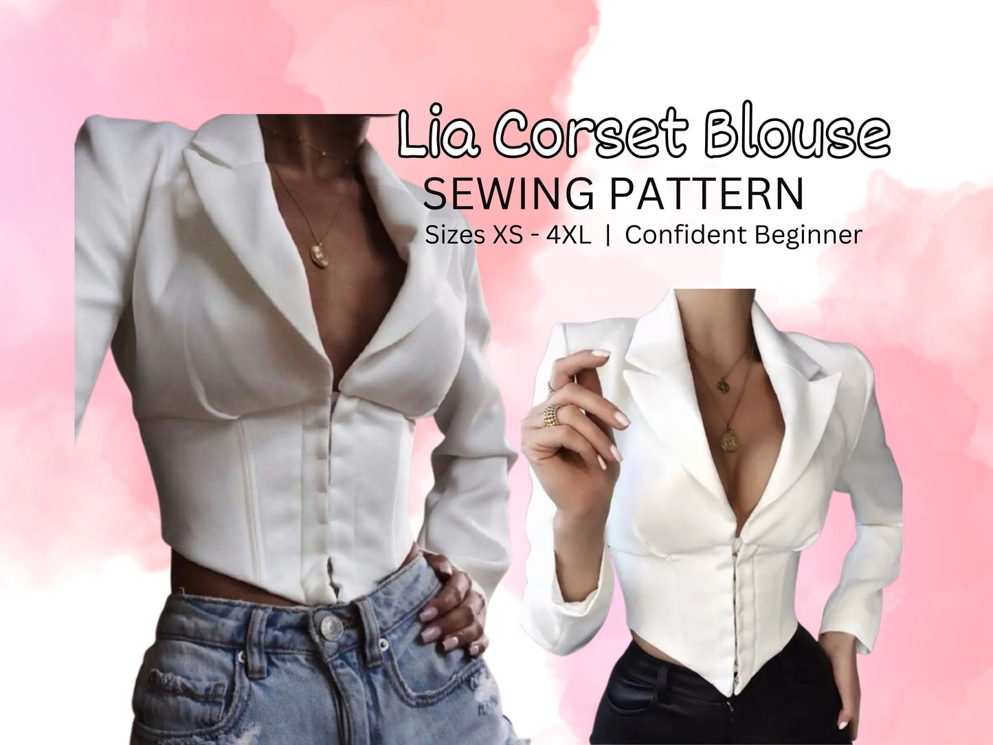 Sewing Pattern Lia Corset Blouse